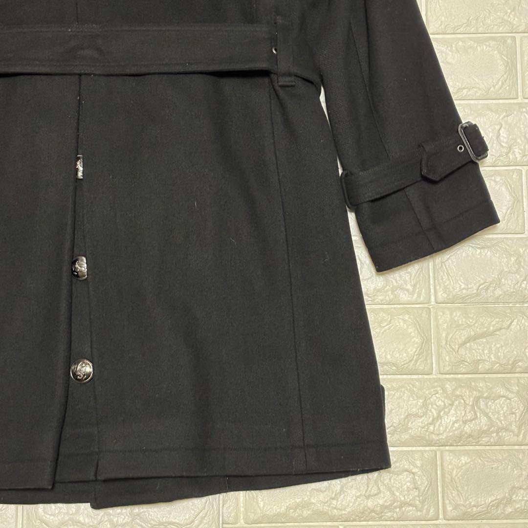 美品 バーバリーブラックレーベル★カシミヤ混 ナポレオンコート メンズ Mサイズ