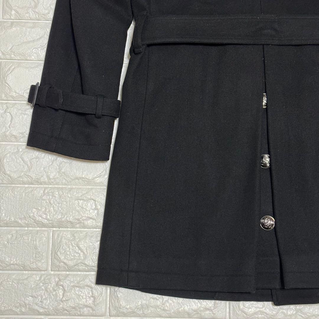 美品 バーバリーブラックレーベル★カシミヤ混 ナポレオンコート メンズ Mサイズ