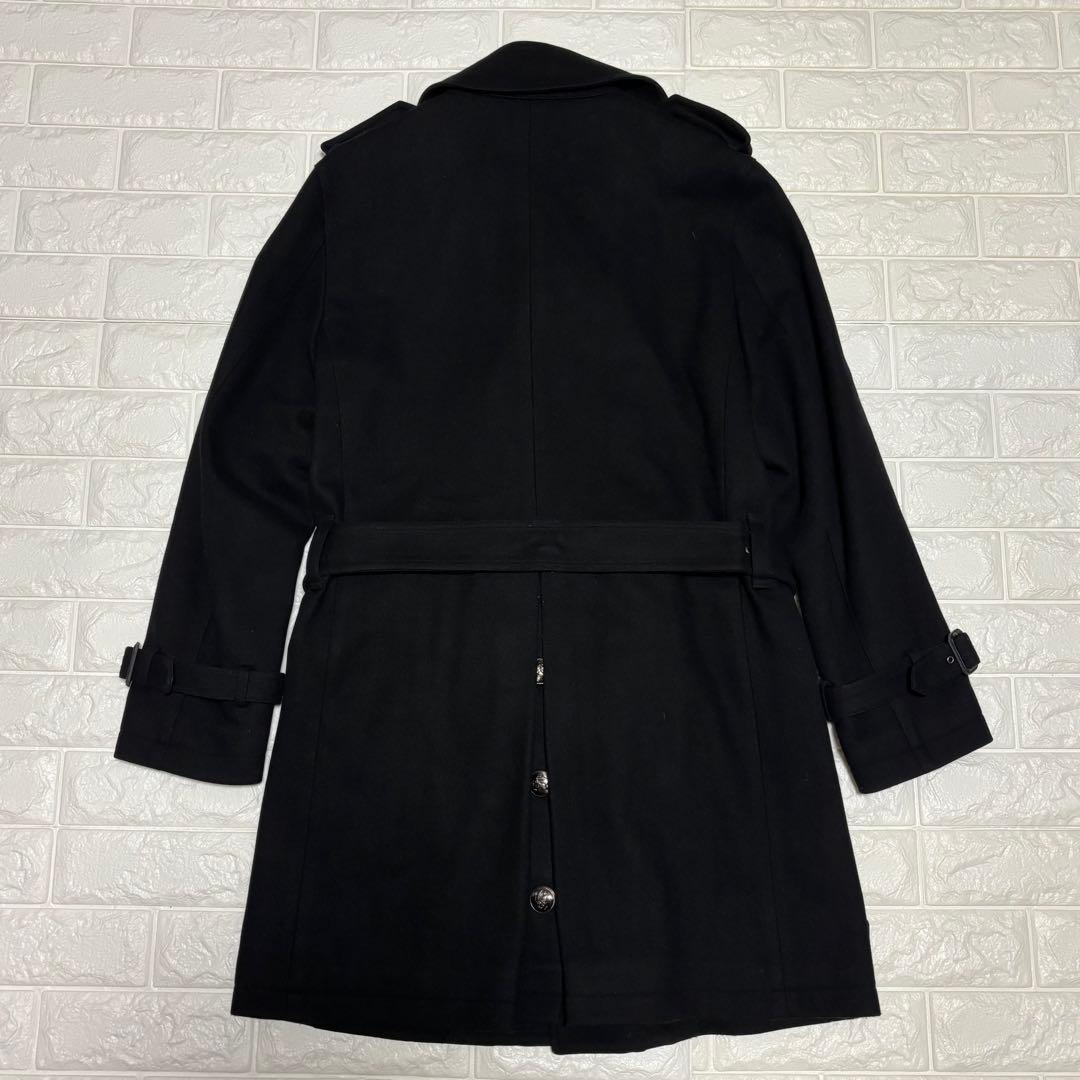 美品 バーバリーブラックレーベル★カシミヤ混 ナポレオンコート メンズ Mサイズ
