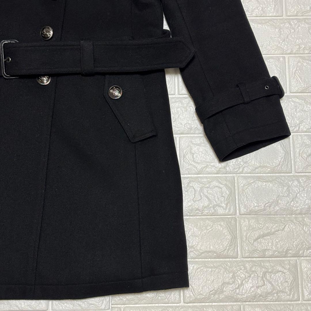 美品 バーバリーブラックレーベル★カシミヤ混 ナポレオンコート メンズ Mサイズ