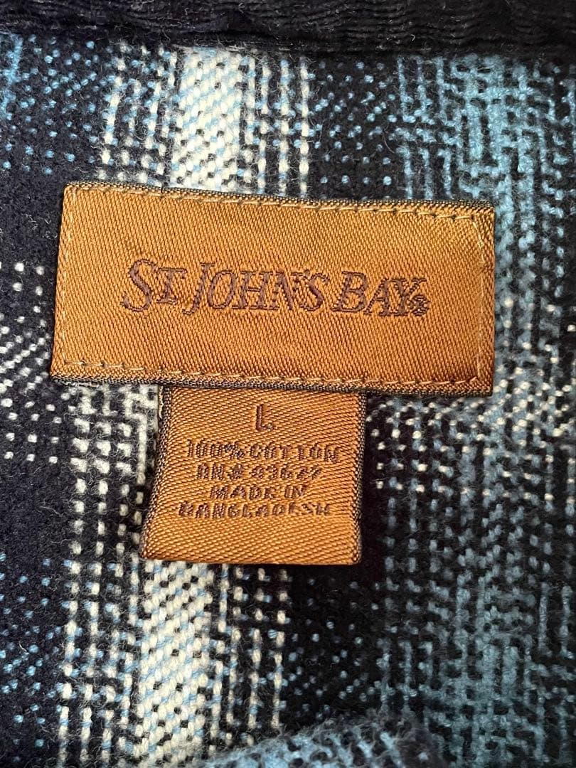 トップス ST JOHN'S BAY OMBRE CHECK FLANNEL SHIRT