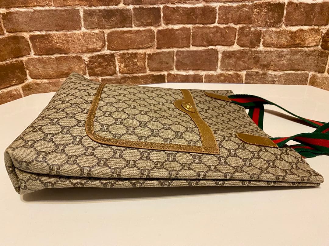 可愛い❗️GUCCIトートバッグ　GGPLUS シェリーライン　オールドグッチ
