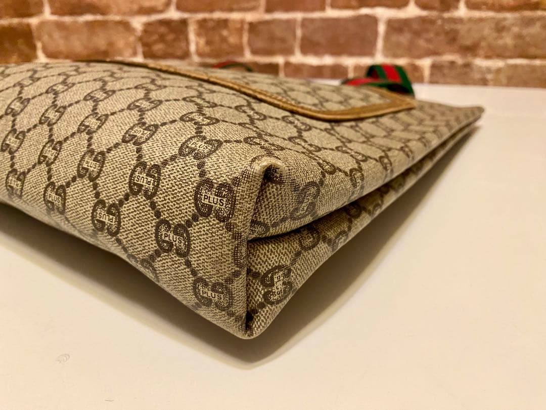 可愛い❗️GUCCIトートバッグ　GGPLUS シェリーライン　オールドグッチ