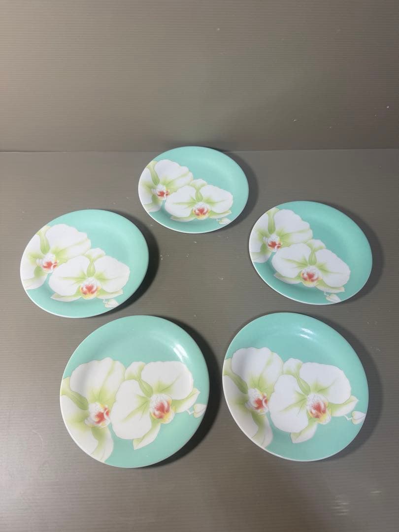 2586 香蘭社　胡蝶蘭　皿　5客　未使用