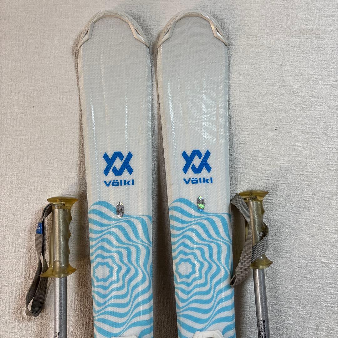 ジュニアスキーセット　VolklFLAIR 110cm 21cm ストック付