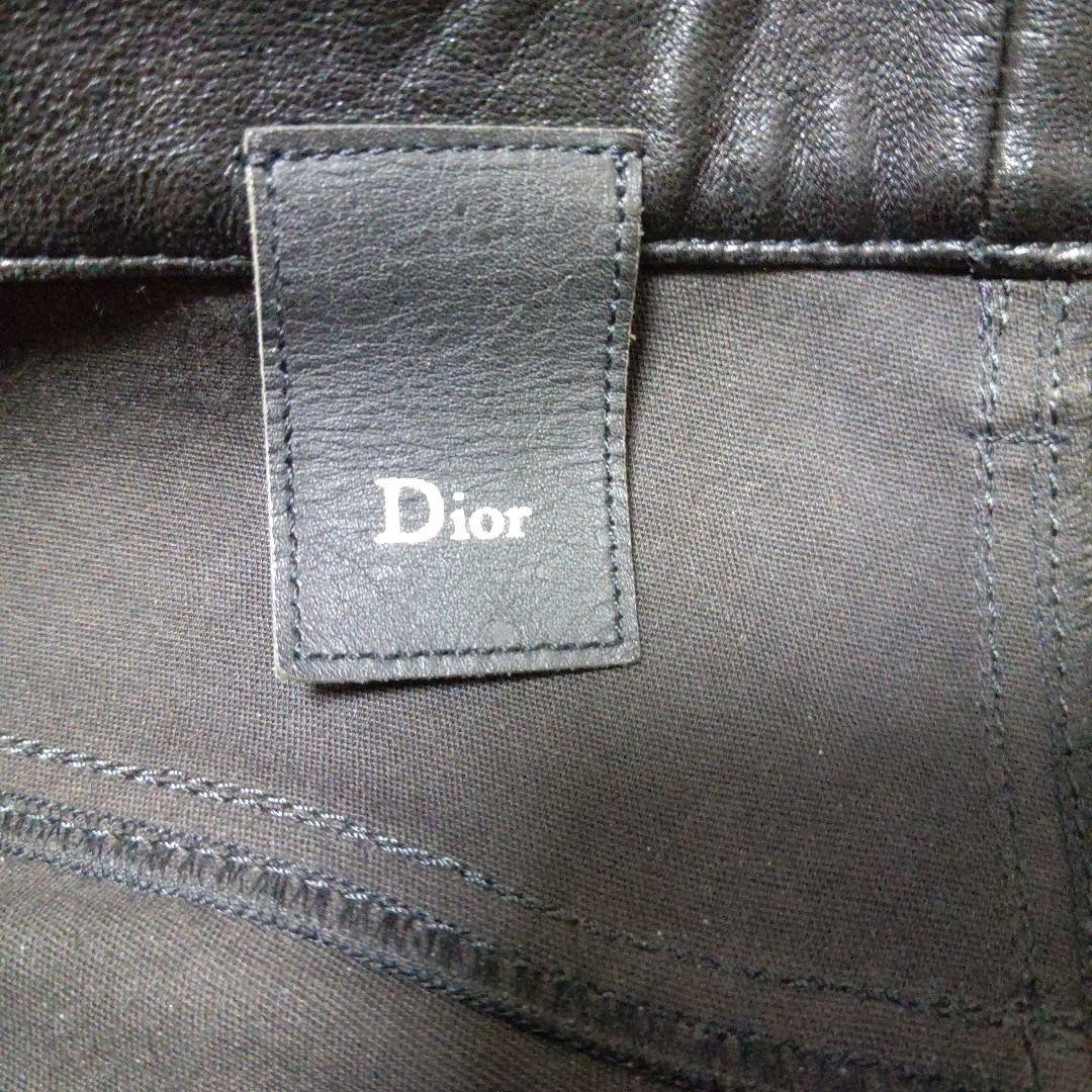 最終的値下げ羊革レザーパンツ検メンズ衣料革パンDiorHomme2012AW