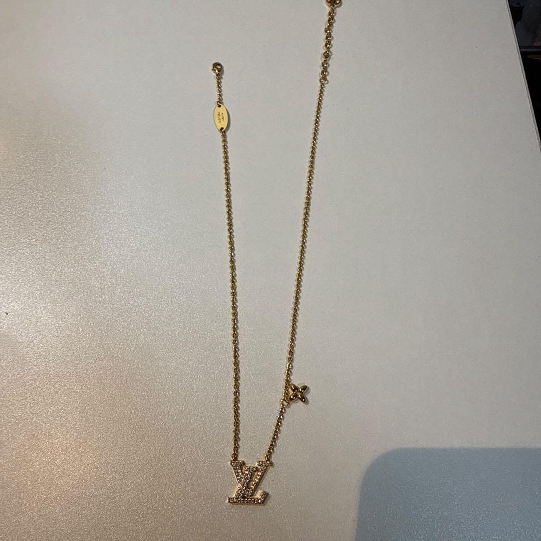 Louis Vuitton クリスタルネックレス ゴールド