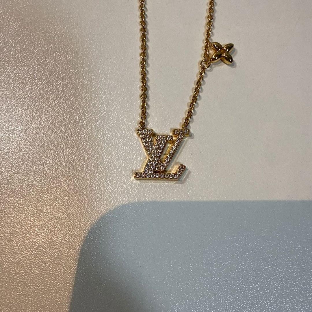 Louis Vuitton クリスタルネックレス ゴールド