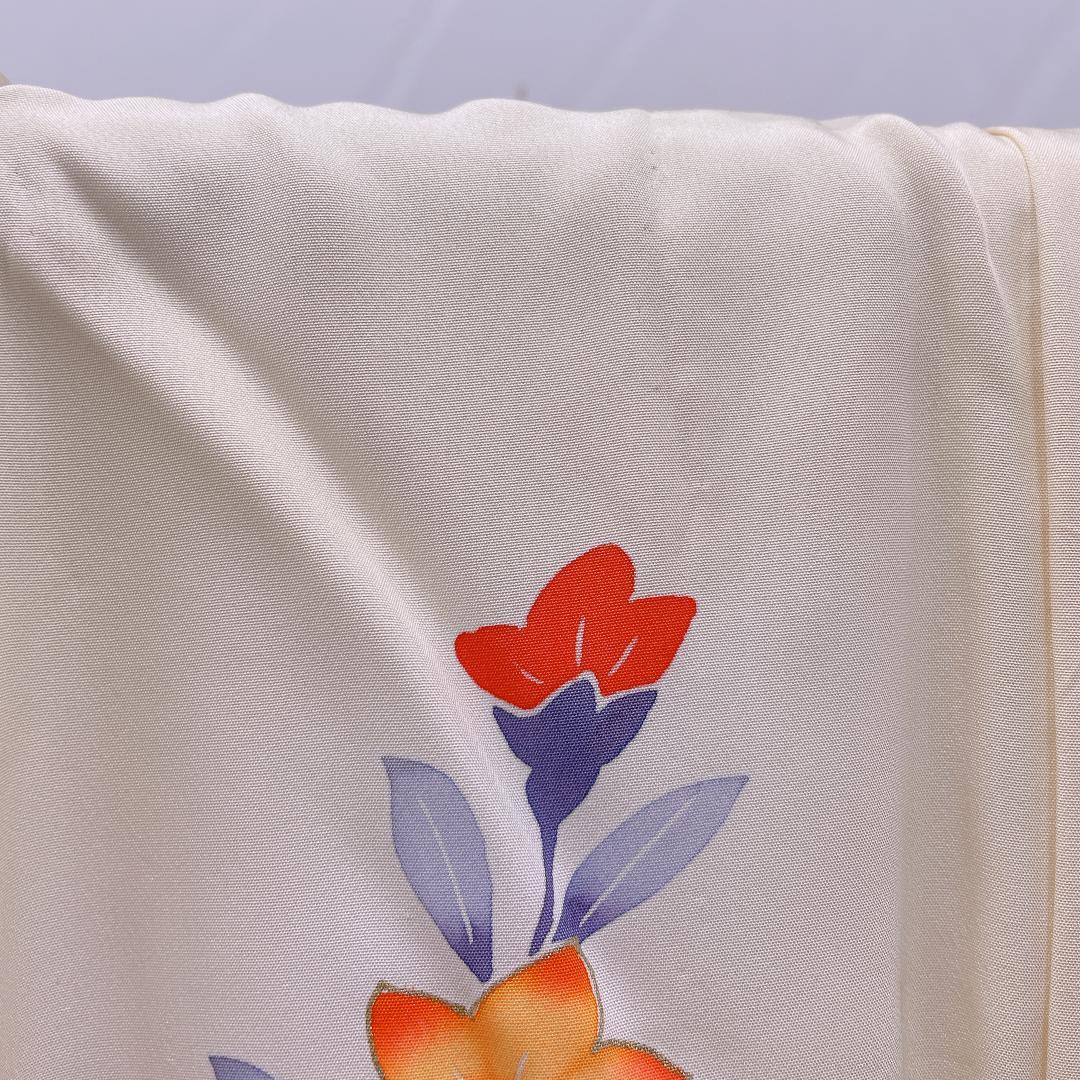 ★3962★ 子供着物 一つ身 単品 女の子 七五三 3才 朱色 花柄