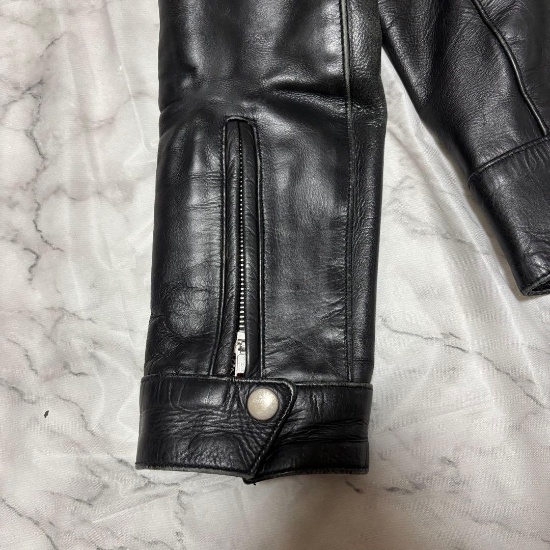 80s–90s Archive 牛革 レザージャケット ライダース ダブルジップ