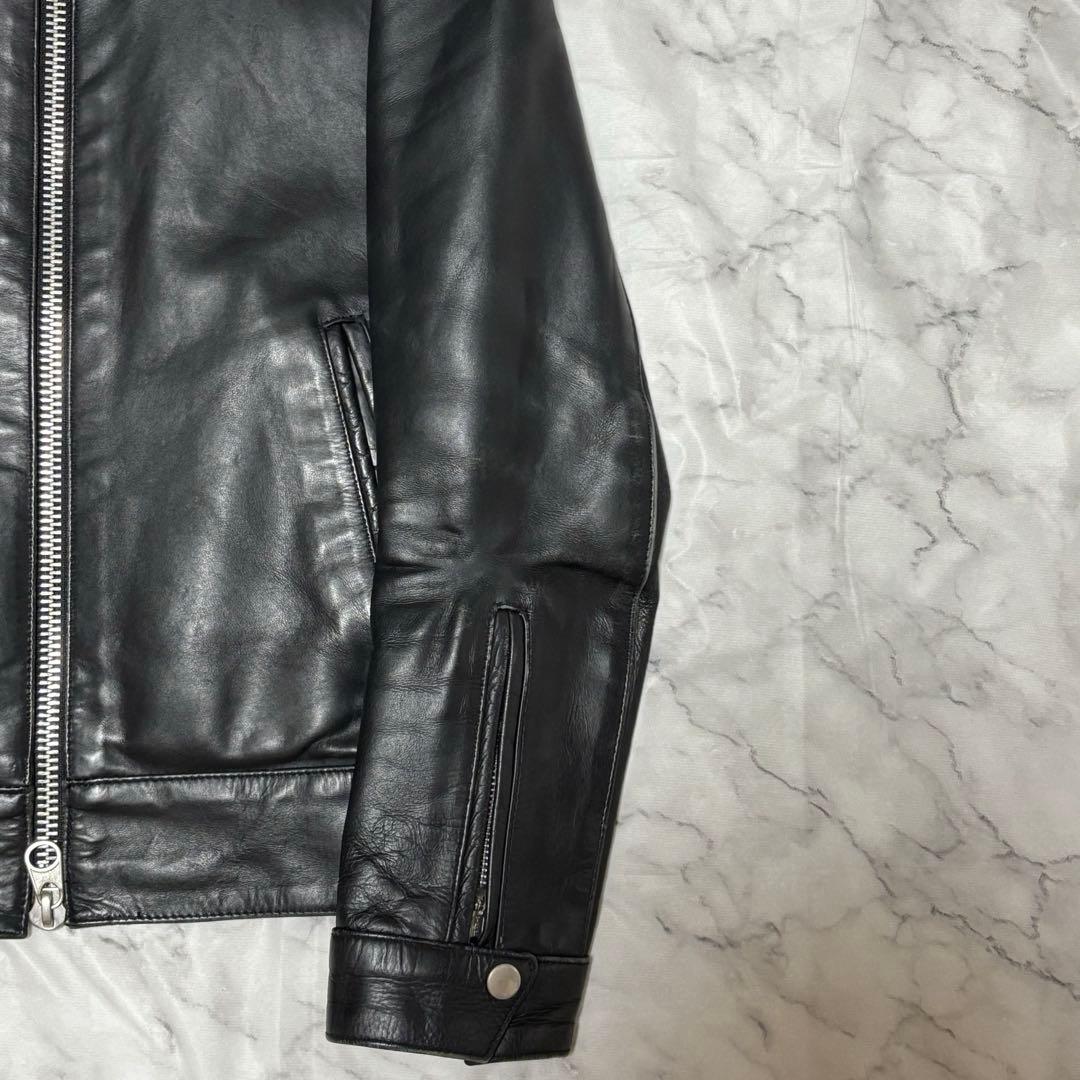 80s–90s Archive 牛革 レザージャケット ライダース ダブルジップ