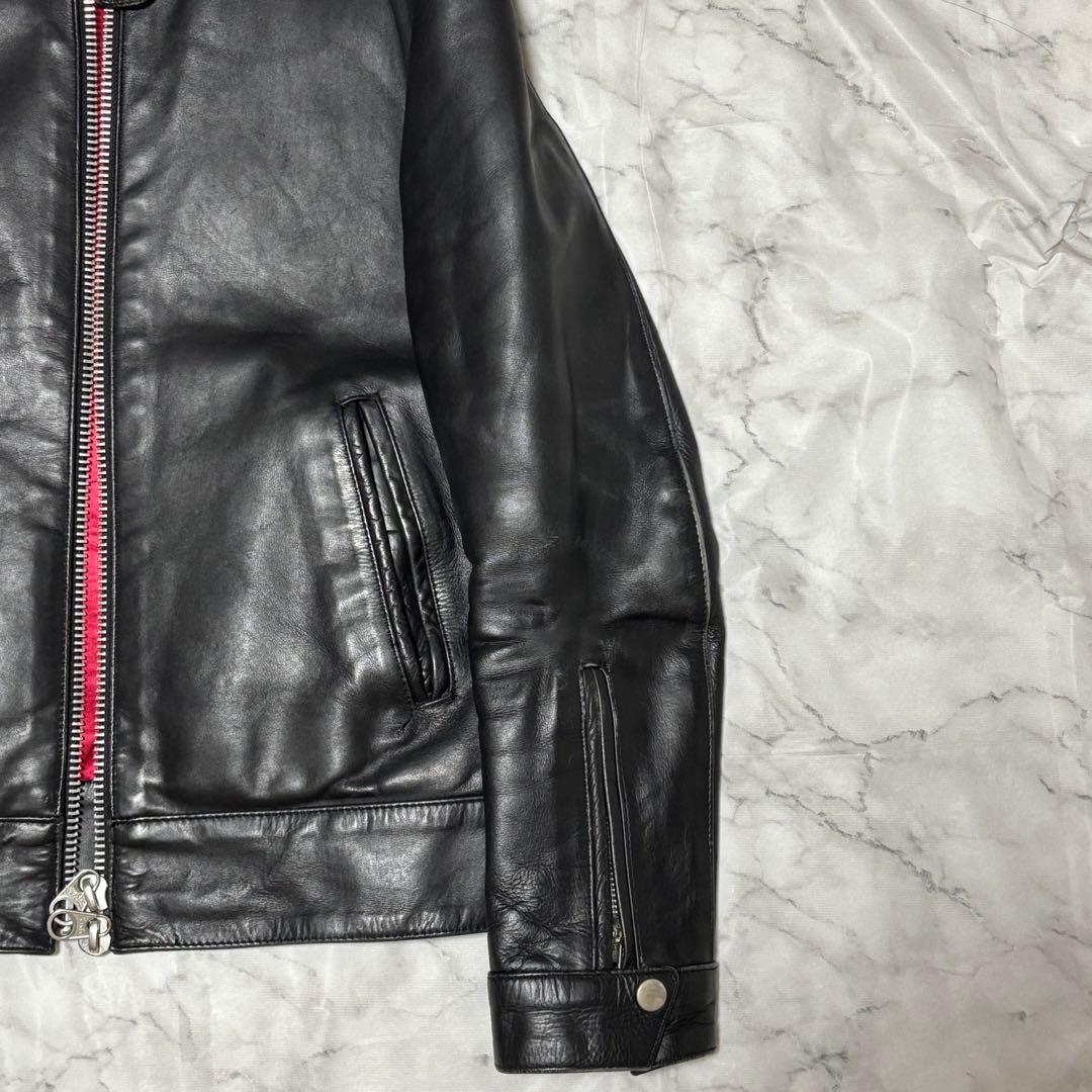 80s–90s Archive 牛革 レザージャケット ライダース ダブルジップ