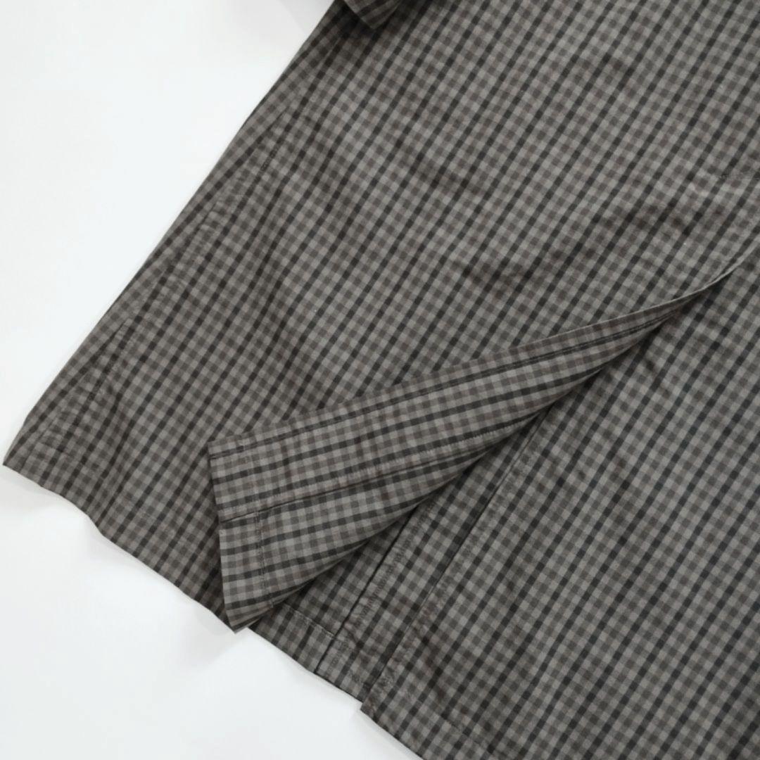 DANTON✨️ナイロン タフタ ステンカラー コートチェック柄