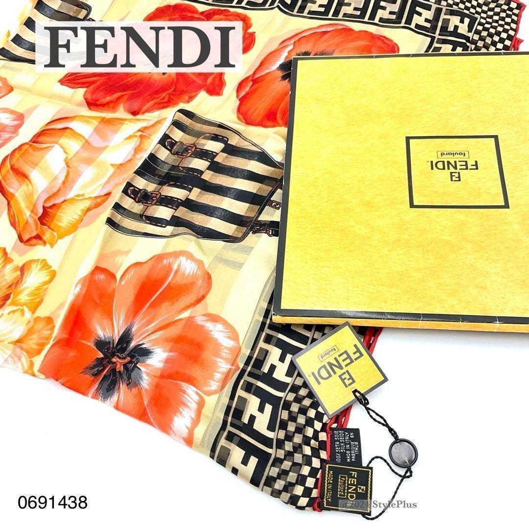 【未使用】FENDI フェンディ スカーフ ペカン バッグ柄 FF
