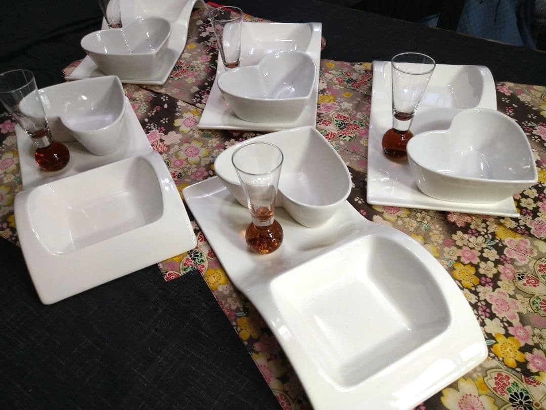 ⬛豪華に素敵な演出ディスプレイ用⬛２ステージウェーブ【デザイン長皿】⬛３組セット