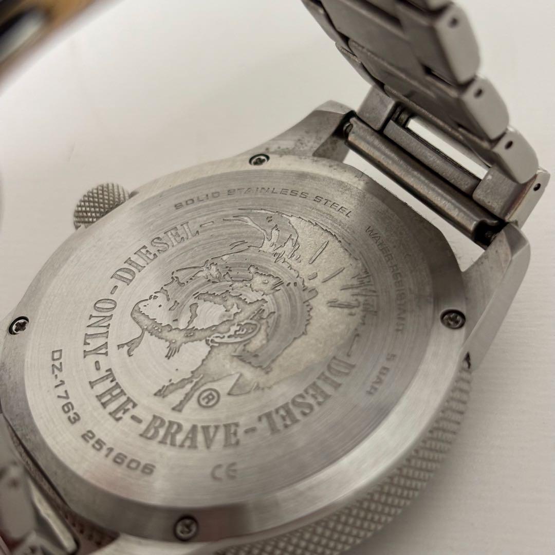 【美品】DIESEL 青 腕時計 5BAR ディーゼル　ビジネス