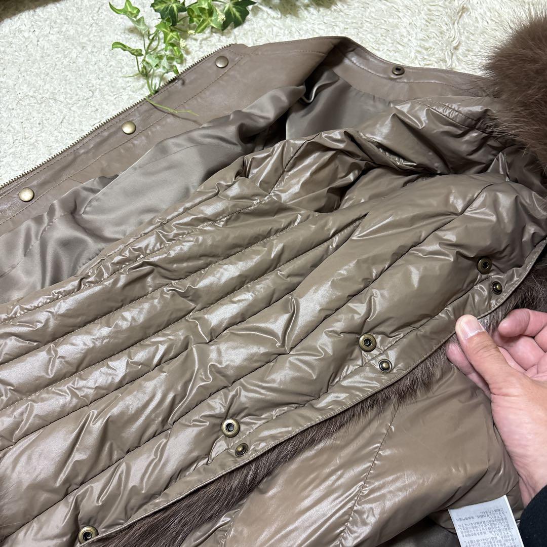 はなみん　Cara ラムレザージャケット ファーダウンベスト フォックス