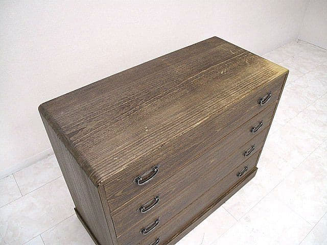 大阪泉州桐箪笥 在銘：桐匠良光　総桐製整理箪笥　着物箪笥　チェスト※スレ箇所あり