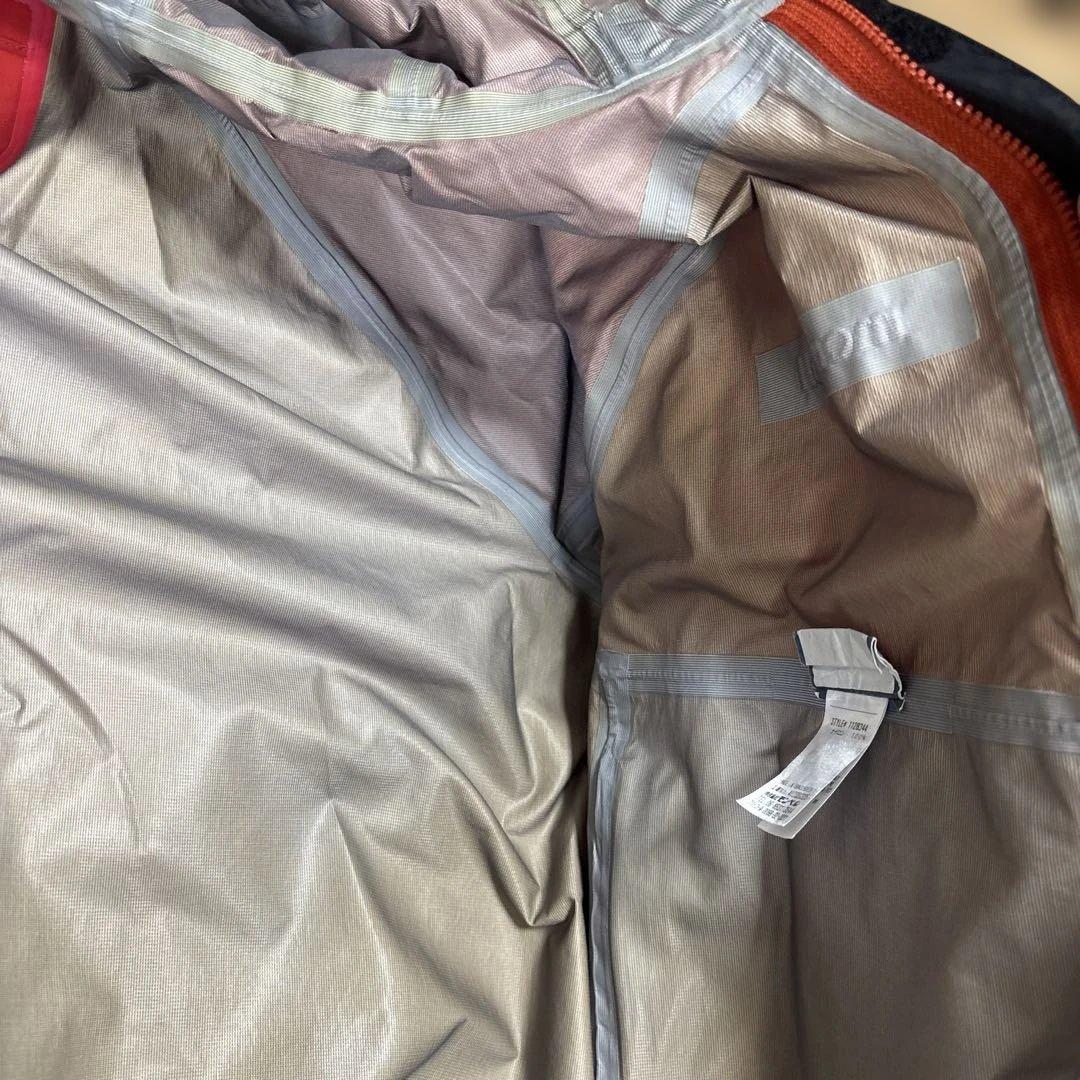 montbell tech shell jacket レッドL 短丈ドローコード