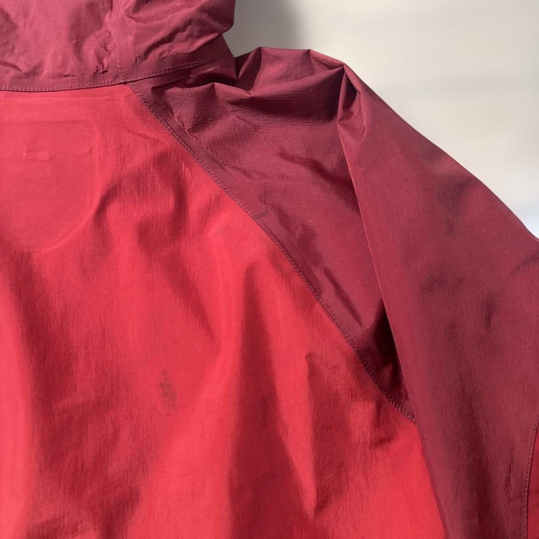 montbell tech shell jacket レッドL 短丈ドローコード