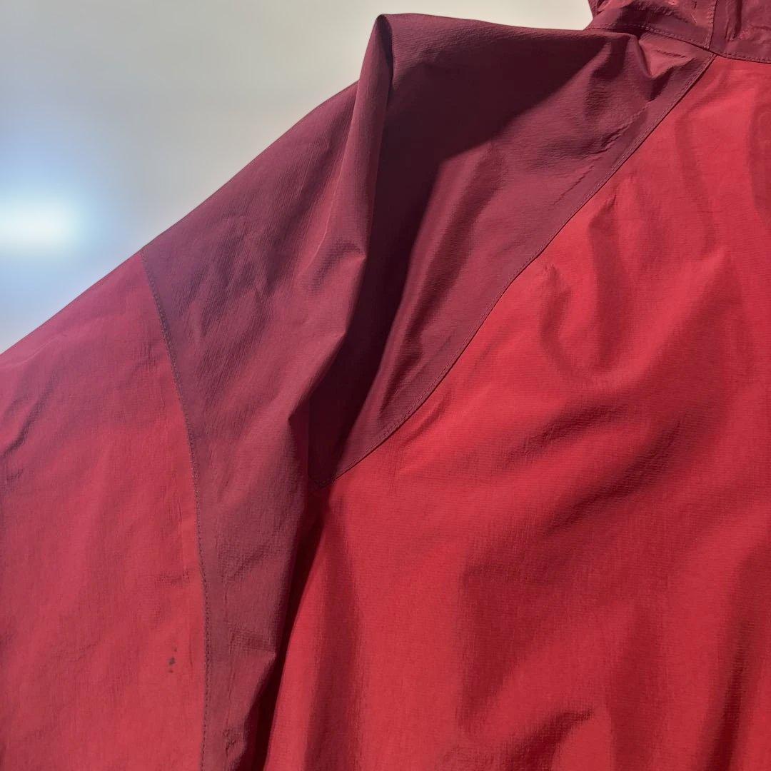 montbell tech shell jacket レッドL 短丈ドローコード