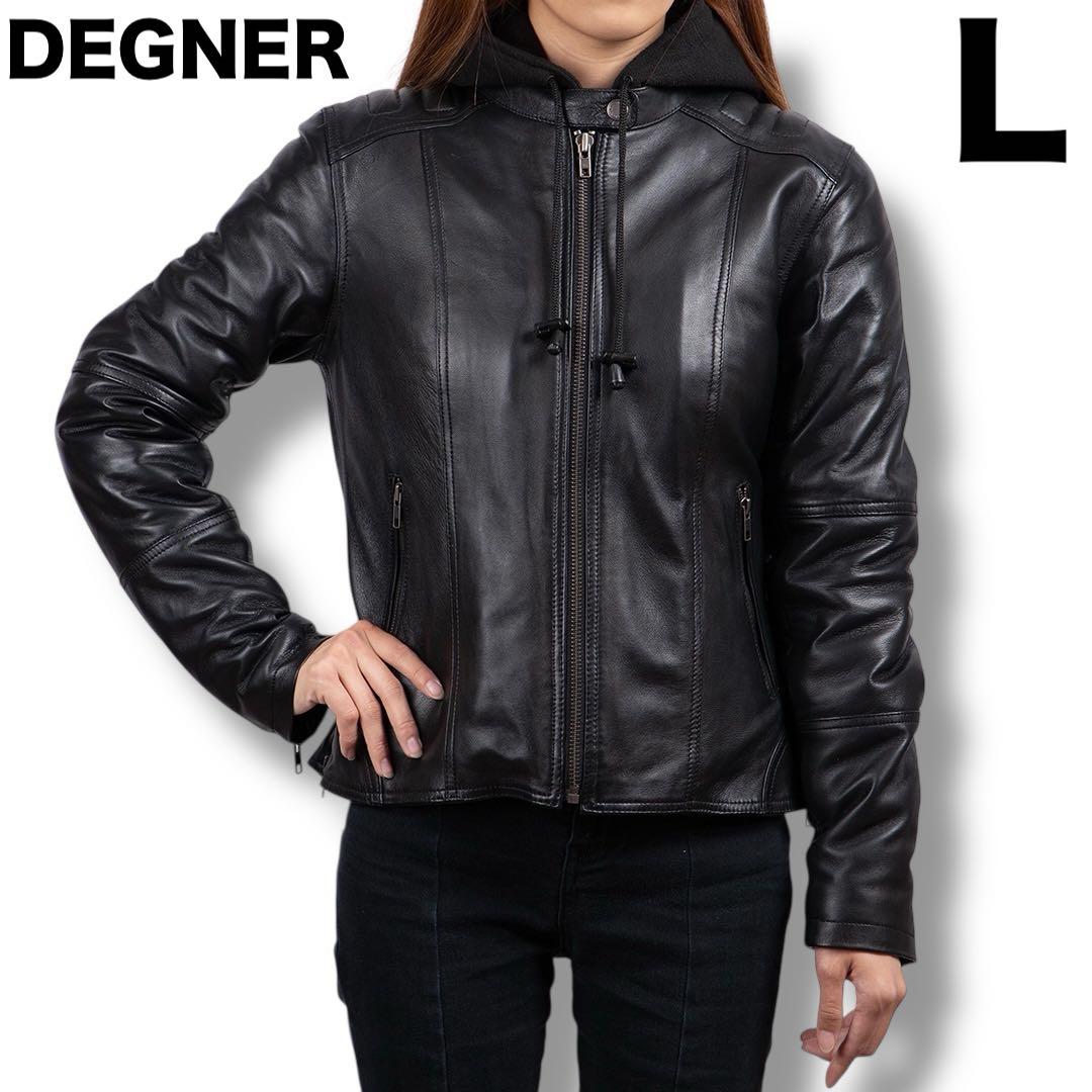 美品 DEGNER ラムレザー ライダース 2way シープレザージャケット L