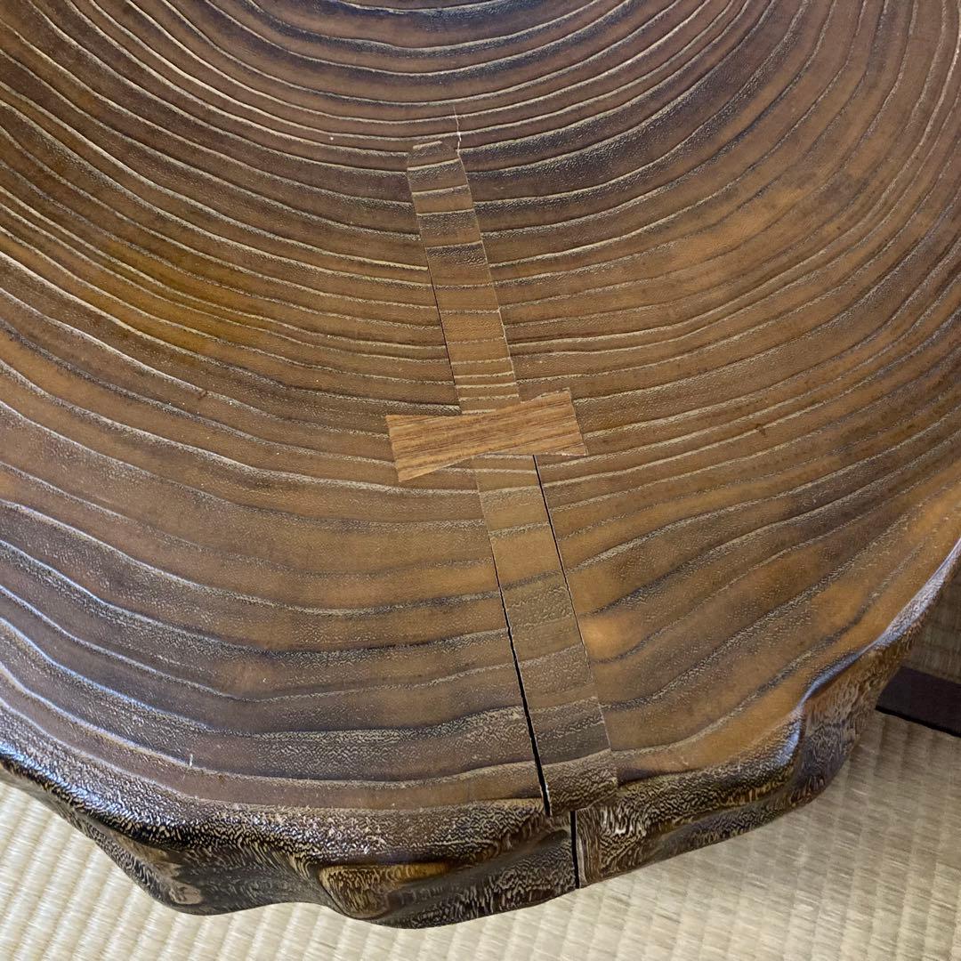 座卓 机 ローテーブル ちゃぶ台 年輪 木目 木製 和風 和室 家具 レトロ