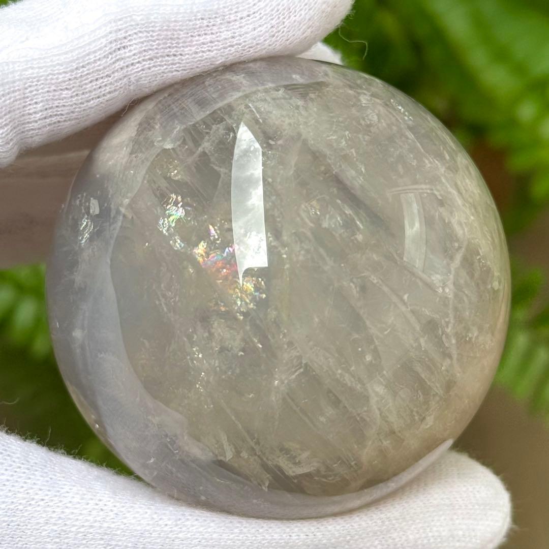 ブルーローズクォーツ　グレー　スフィア　53mm マダガスカル産　天然石