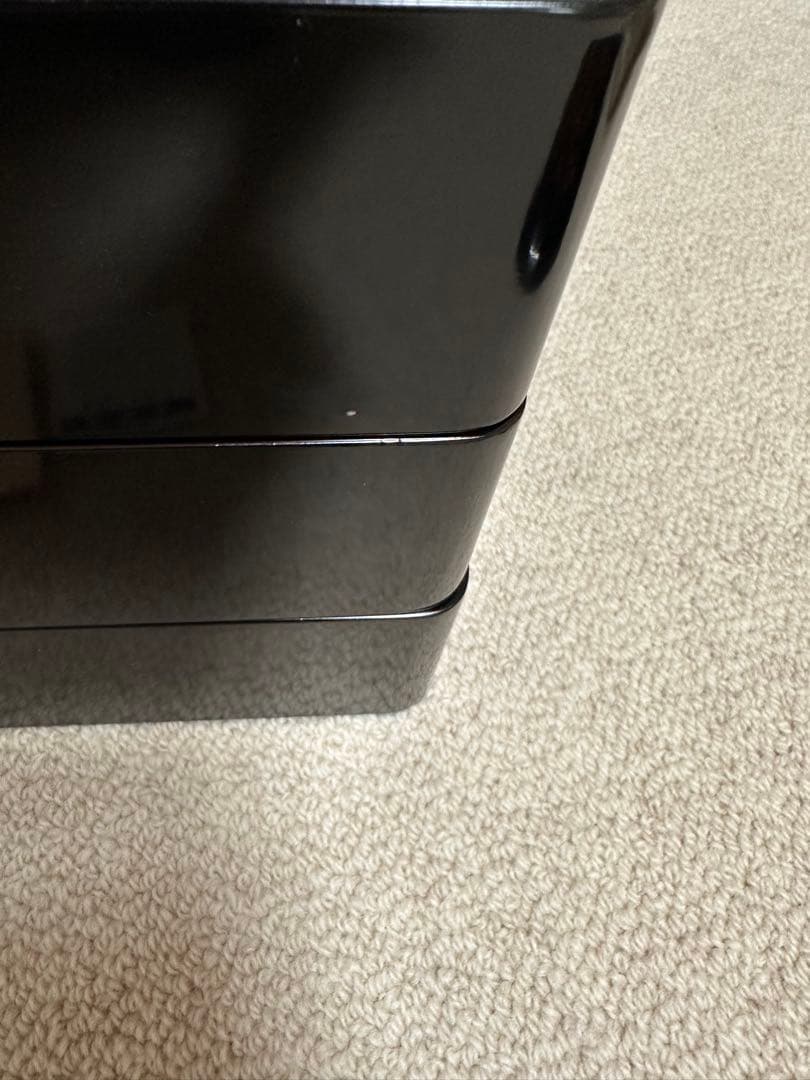 お正月 重箱(3段)セット 漆器 天然木 会津塗 南天 無垢材