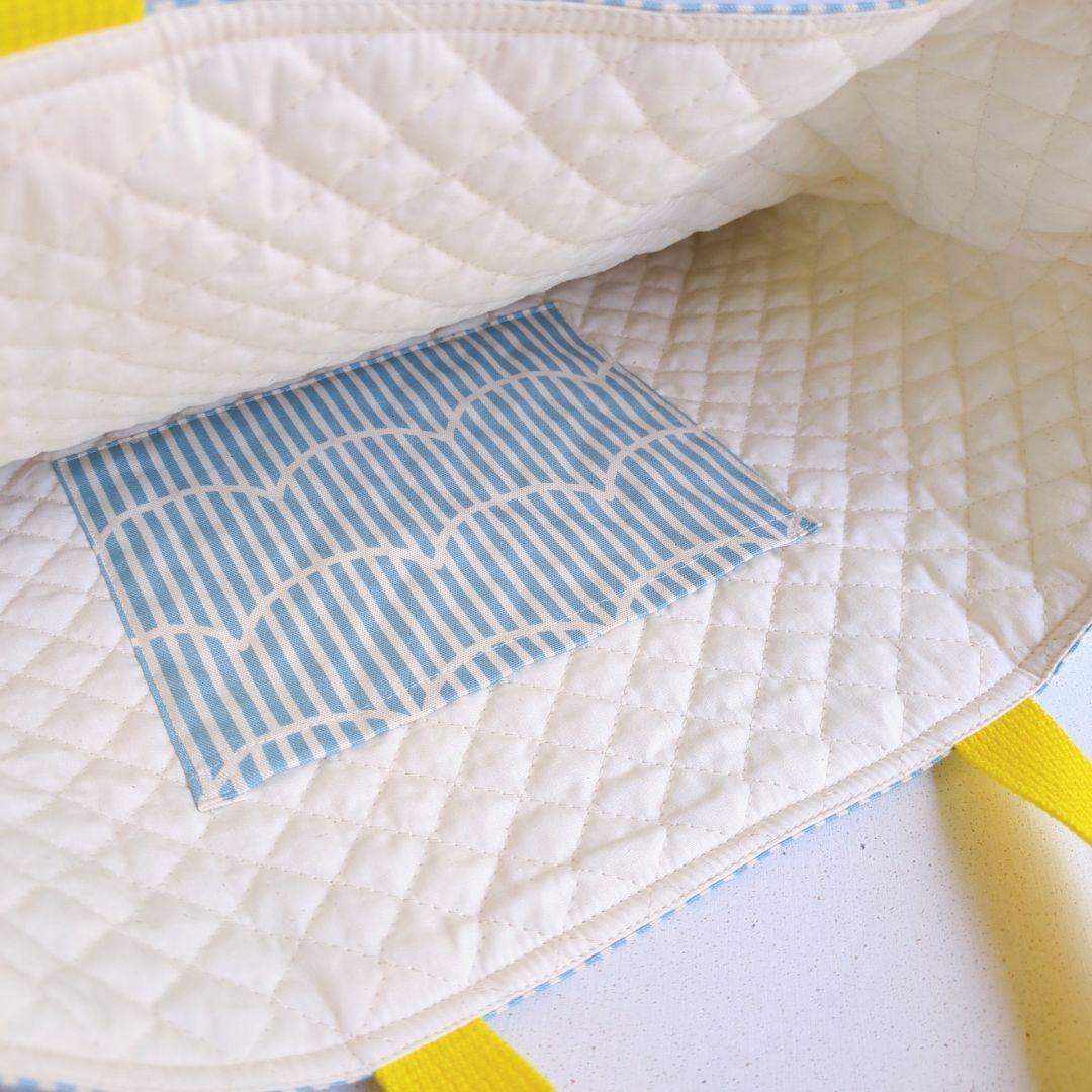 【はむこ】ストライプもくもくのセット　ブルー　グレー