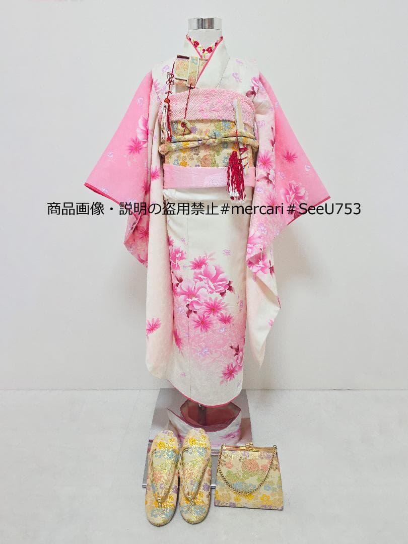 七五三　7歳　ひさかたろまん　ブランド　着物　セット　女の子 *c64