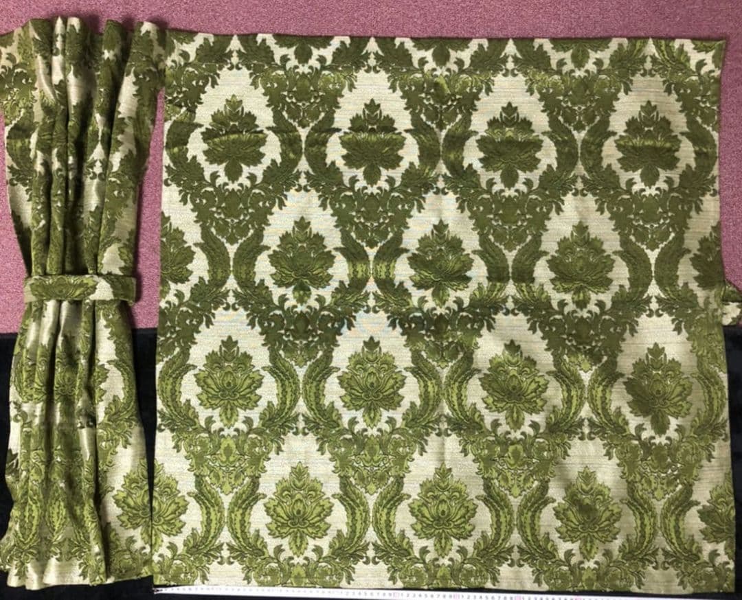 トラック　金華山　グリーン　カーテン２枚組