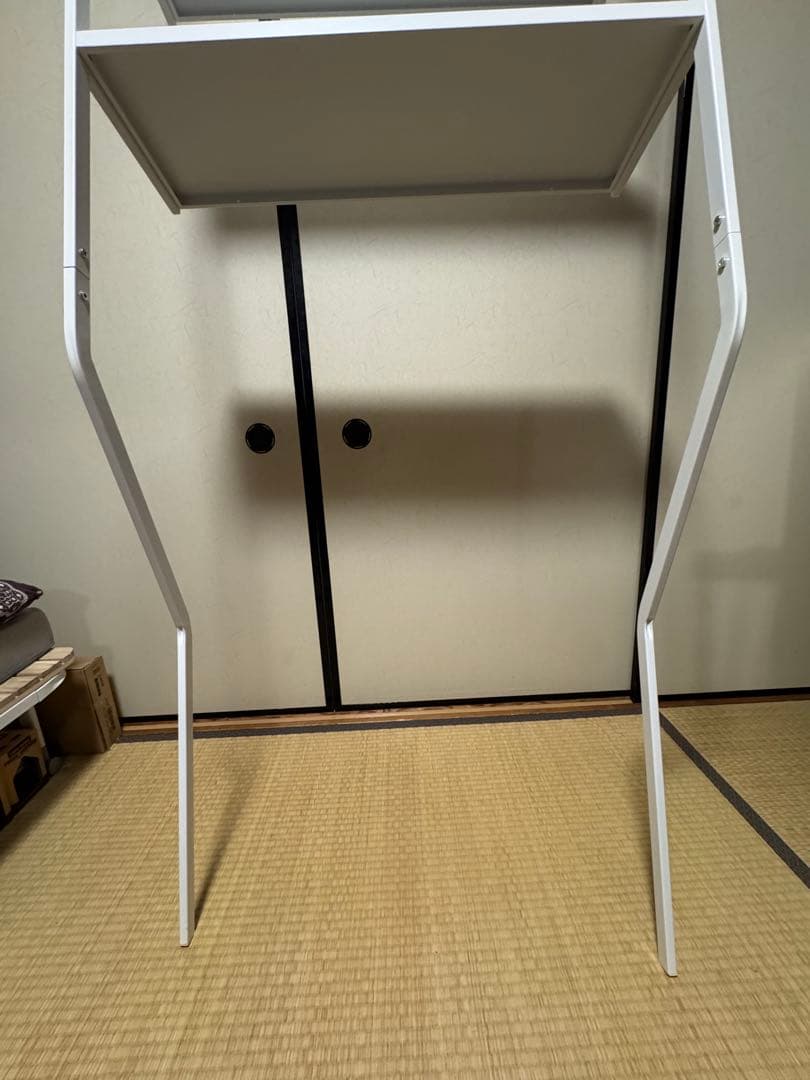 山崎実業　立て掛け ランドリーシェルフ ホワイト 約W75×D48×H190cm