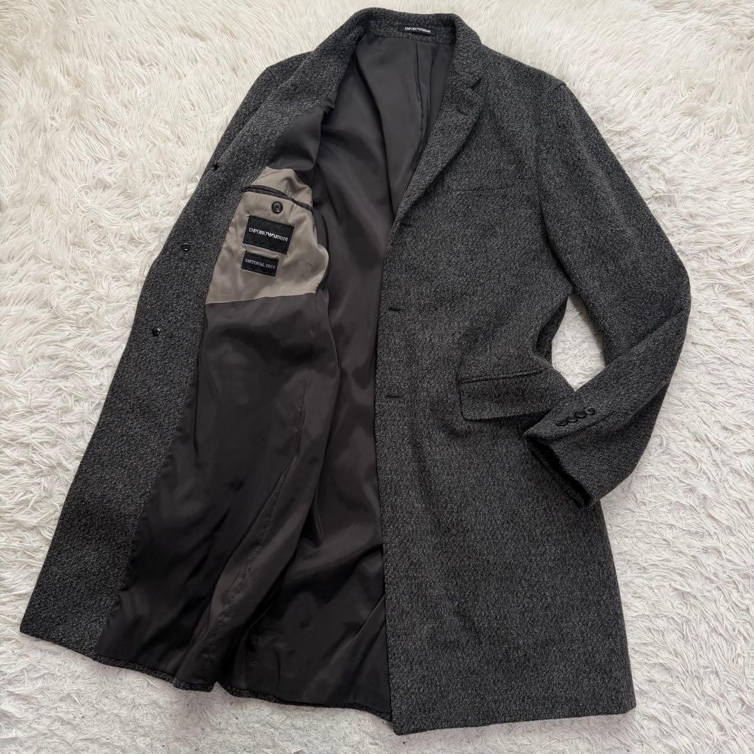 近年極美品XLサイズ相当　エンポリオアルマーニ　チェスターコート　アルパカ