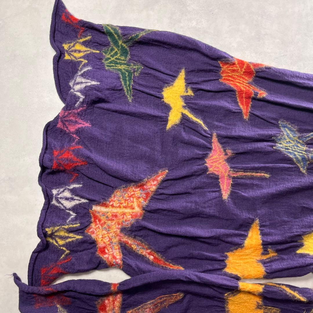 KAPITAL 折鶴 縮絨 マフラー スヌード ストール キャピタル