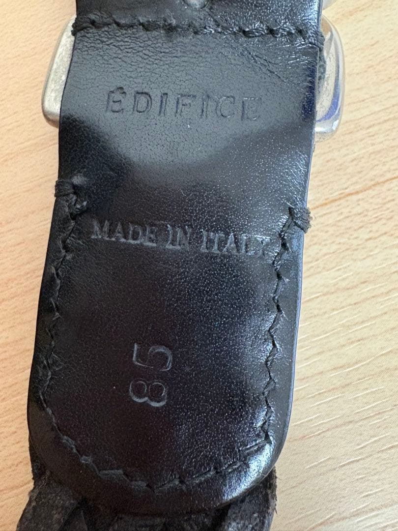 Anderson's ダブルリングバックルメッシュレザーベルトEDIFCE別注