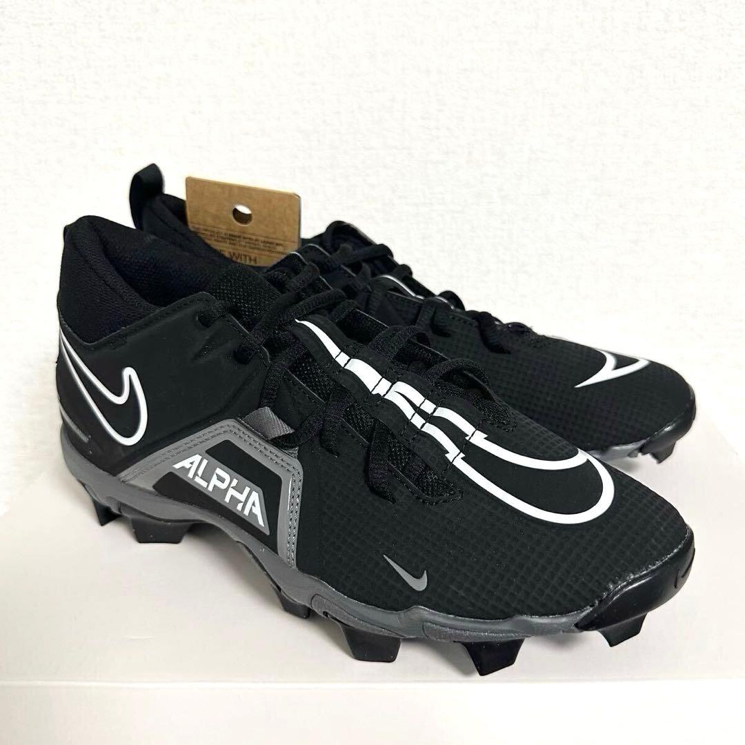 ナイキ 28 アルファメナス シャーク アメフト スパイク シューズ 靴 黒 .