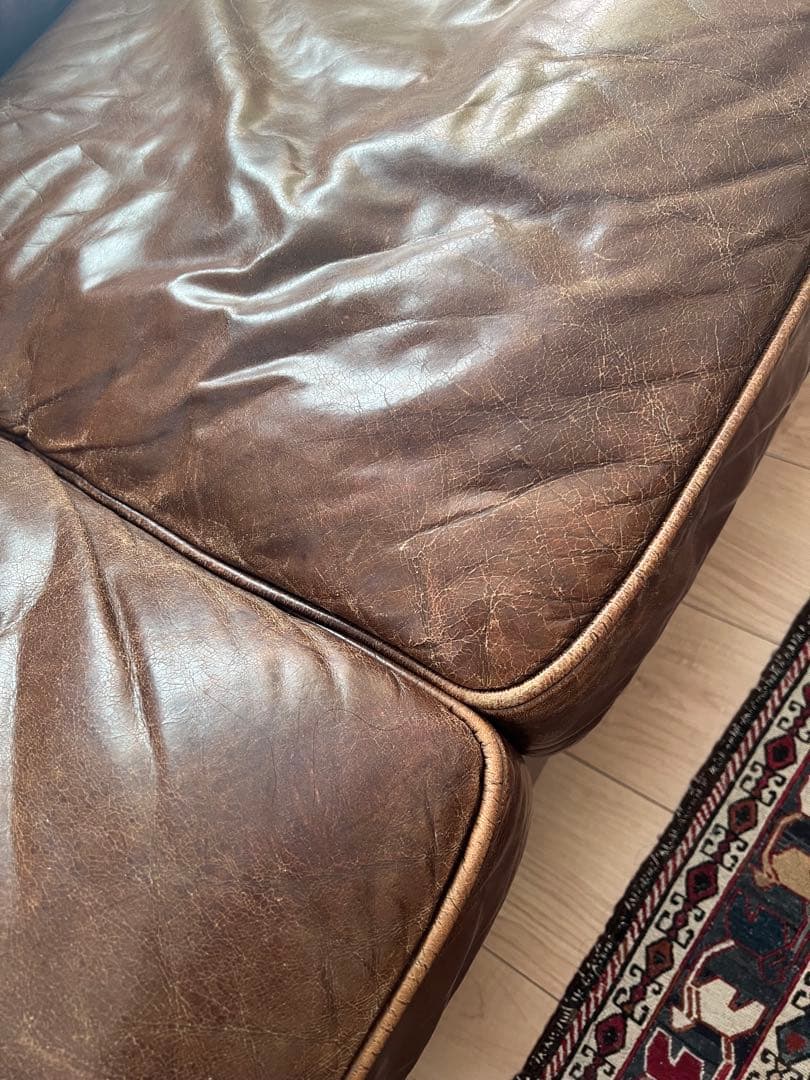 HALOハロ 本革 ２人掛けソファ ヴィンテージ