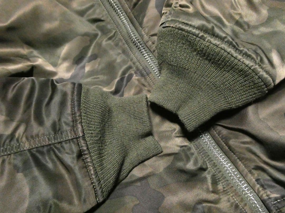 迷彩カモフラ！ビッグサイズL！アルファMA-1フライトジャケット