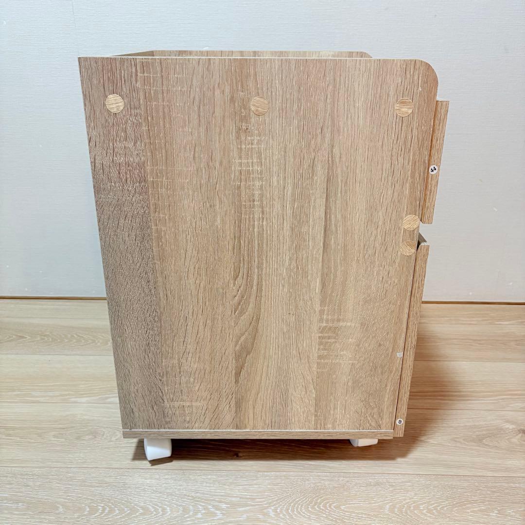 【2025年購入/美品】LOWYAナチュラルウッド ワゴン キャビネット