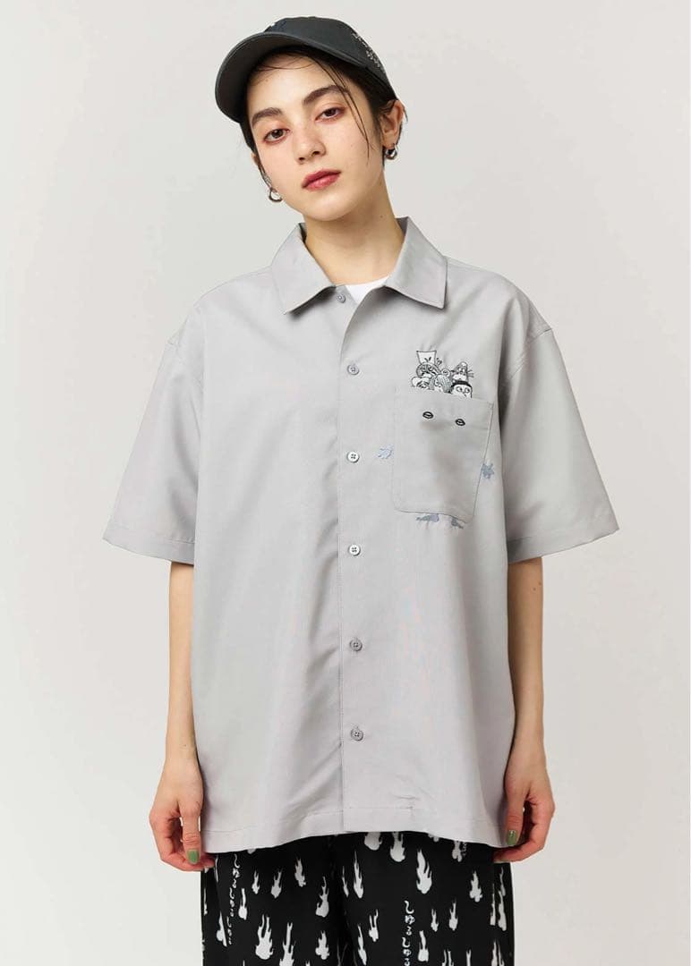 ぬりかべ ポリトロ ビッグシルエット 半袖シャツ