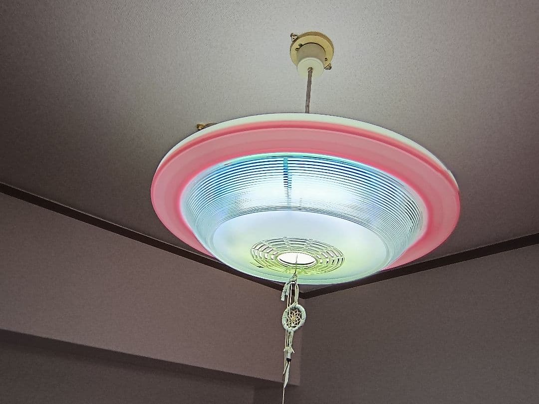 ナショナル　ペンダントライト　蛍光灯　昭和レトロ　スペースエイジ　2個セット