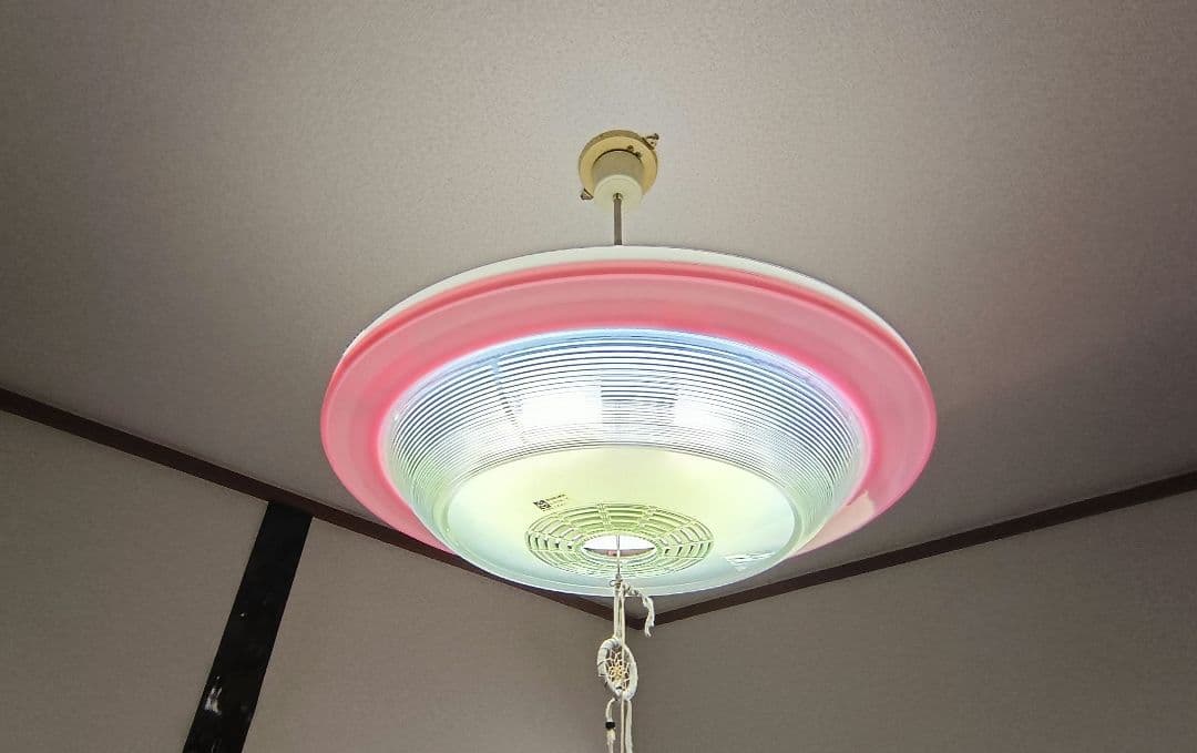 ナショナル　ペンダントライト　蛍光灯　昭和レトロ　スペースエイジ　2個セット