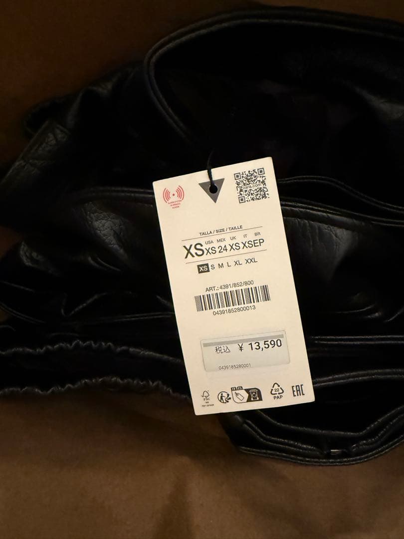 【完売品】ZARA ザラ SLY似 フェイクレザージャケット XSブラック