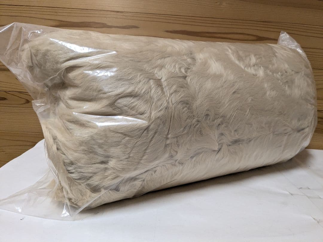 【未開封】洗える長毛　リアルムートンラグ　55cm✕170cm マロンベージュ