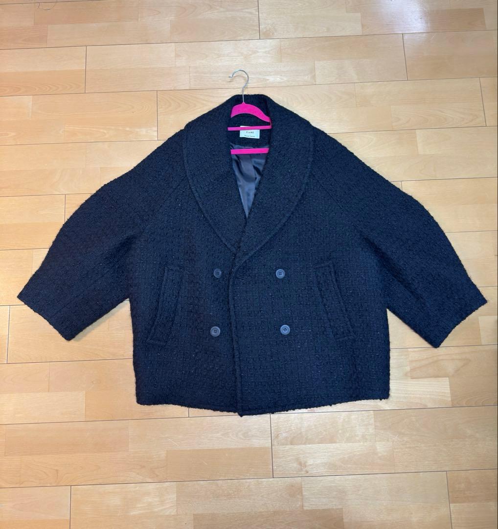 最終値下げMINAMI TANAKA×CLANE OVER ツイードコート 黒