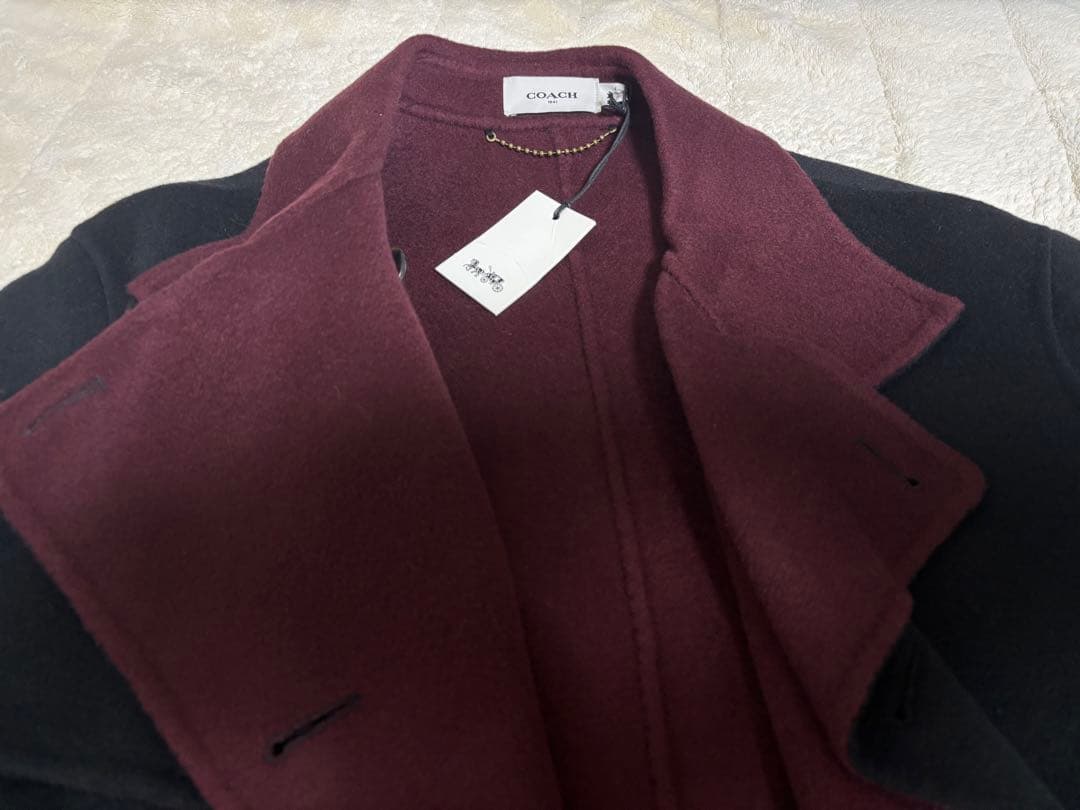 【sakura】COACH 黒 ワイン ロングコート