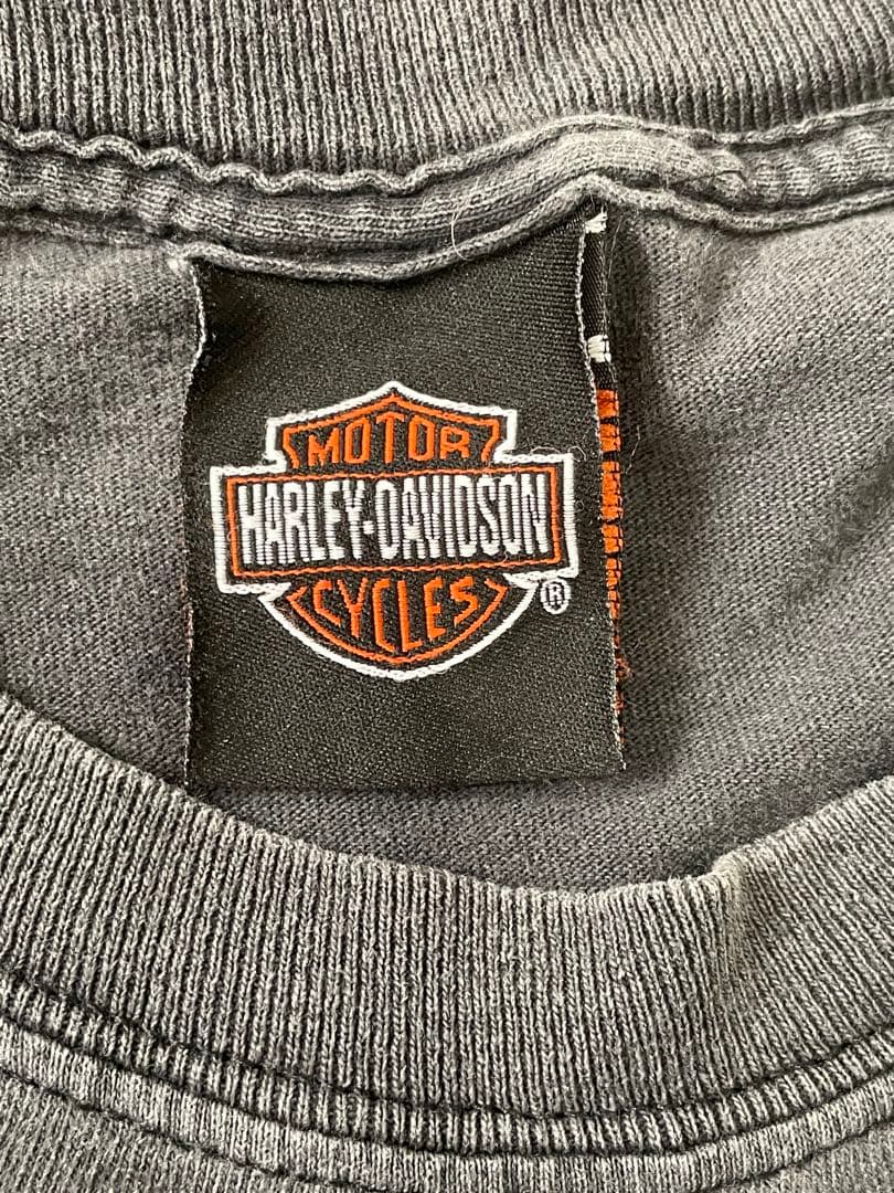 ハーレーダビッドソン　ロンT 長袖　フレイム　90s 00s USA製 フェード