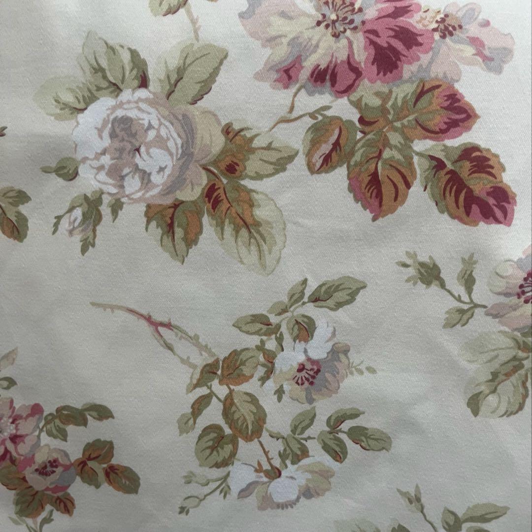 ローラアシュレイ　アンジェリカ　 オーダーカーテン　厚地&レース　2枚組セット