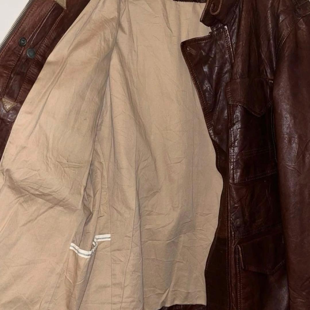 [良風合い]Vintgage M-65 レザージャケット　90s